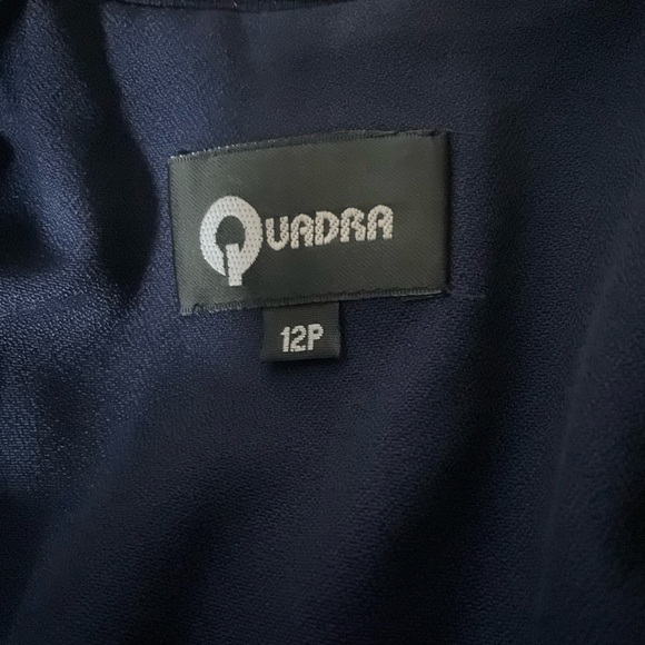 Quadra Vintage Long Navy Blue Duster Blazer. - Picture 5 of 6